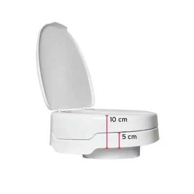 Ezy-Fit toalettförhöjning med lock, 5-10 cm