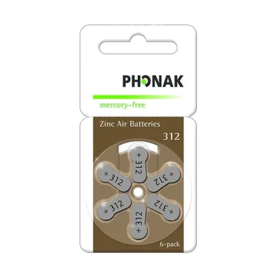 Phonak 312 batteri