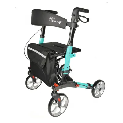 Rollator i aluminium med 4 hjul, YOLA