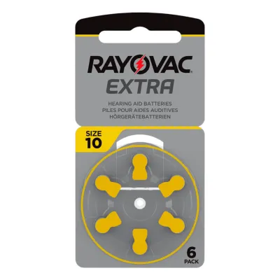Rayovac Hörapparatsbatterier ZA10 6-pack