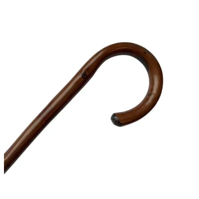 Rustik käpp med böjt handtag