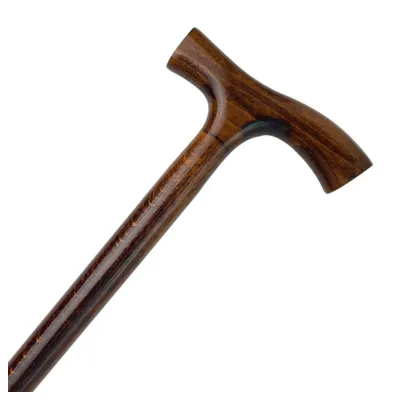 Träkäpp med T-grepp