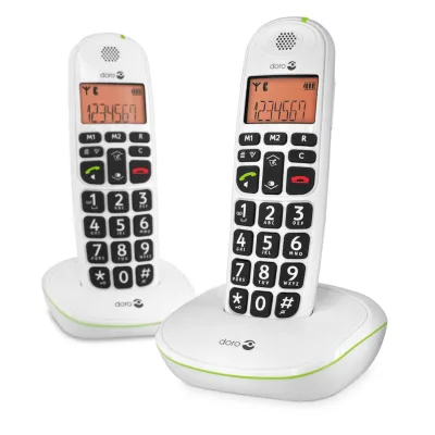 Doro PhoneEasy 100w Duo trådlös hemtelefon med ljudförstärkning