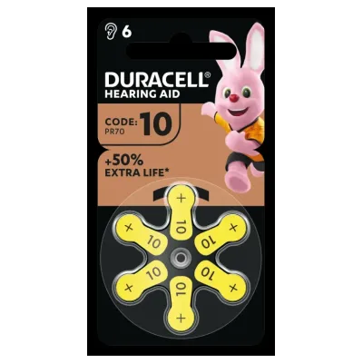 Duracell Hörapparatsbatteri 10