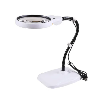 Flexibel bordslupp med LED - 2x/6x förstoring