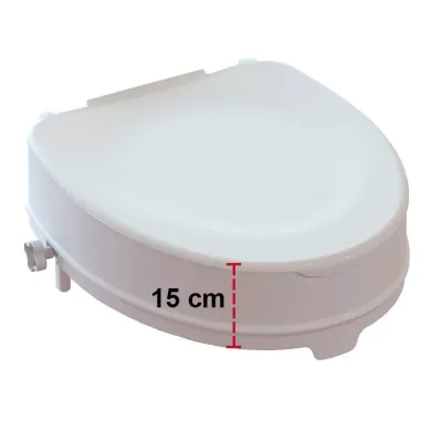 Toalettförhöjning med lock - 15 cm