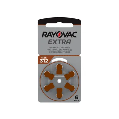 Rayovac Hörapparatsbatterier ZA312 6-pack