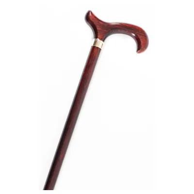 träkäpp med derby grepp (mahogny)