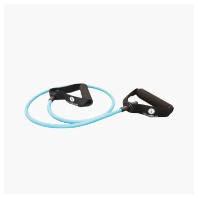 Träningsband Ljusblå Lätt – Fitness Tubes med handtag